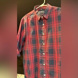 American Rag Red and Blue Checkered Men's Shirt